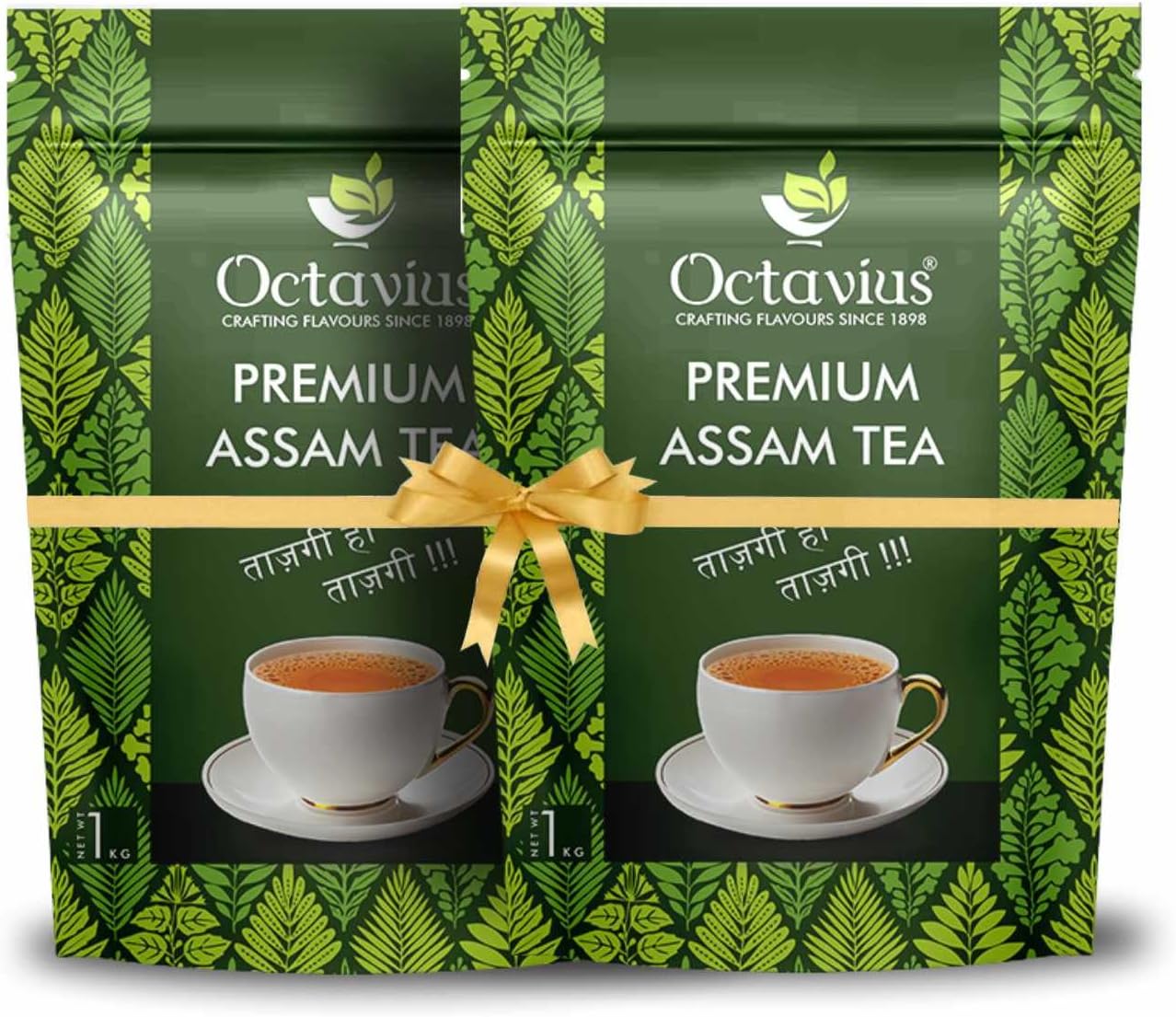- Octavius Premium Assam Tea - 1Kg (500 Cups) Pack Of 2 | Extra Strong | Black Tea | Kadak Chai Patti