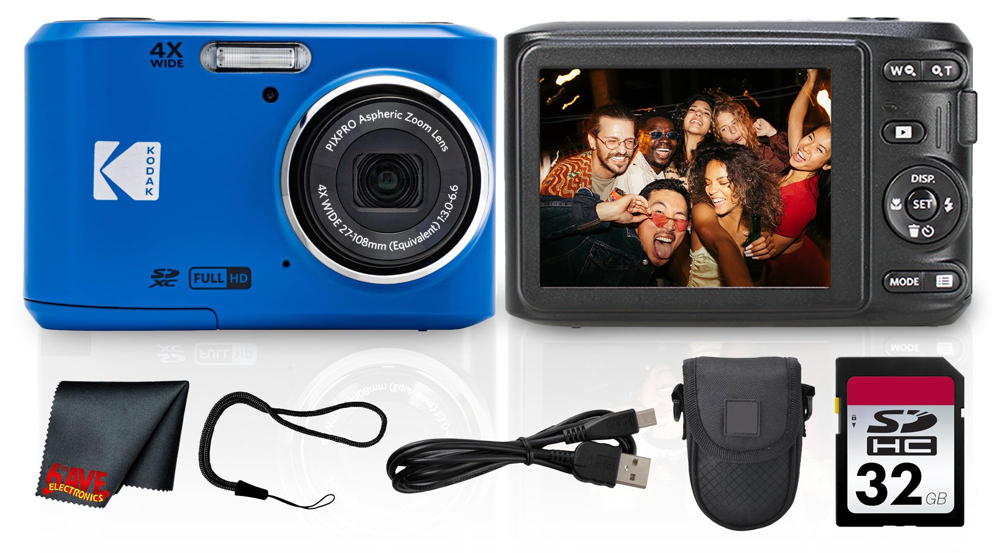デジタルカメラ KODAK PIXPRO FZ45 Kodak PIXPRO FZ45 16MP 4X Zoom Digital Camera (Blue) (FZ45BE
