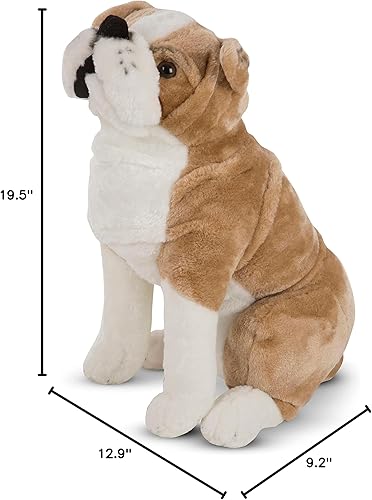 Miniatura 10 de Melissa  Doug Bulldog inglés gigante animal de peluche realista casi 2 pies de alto