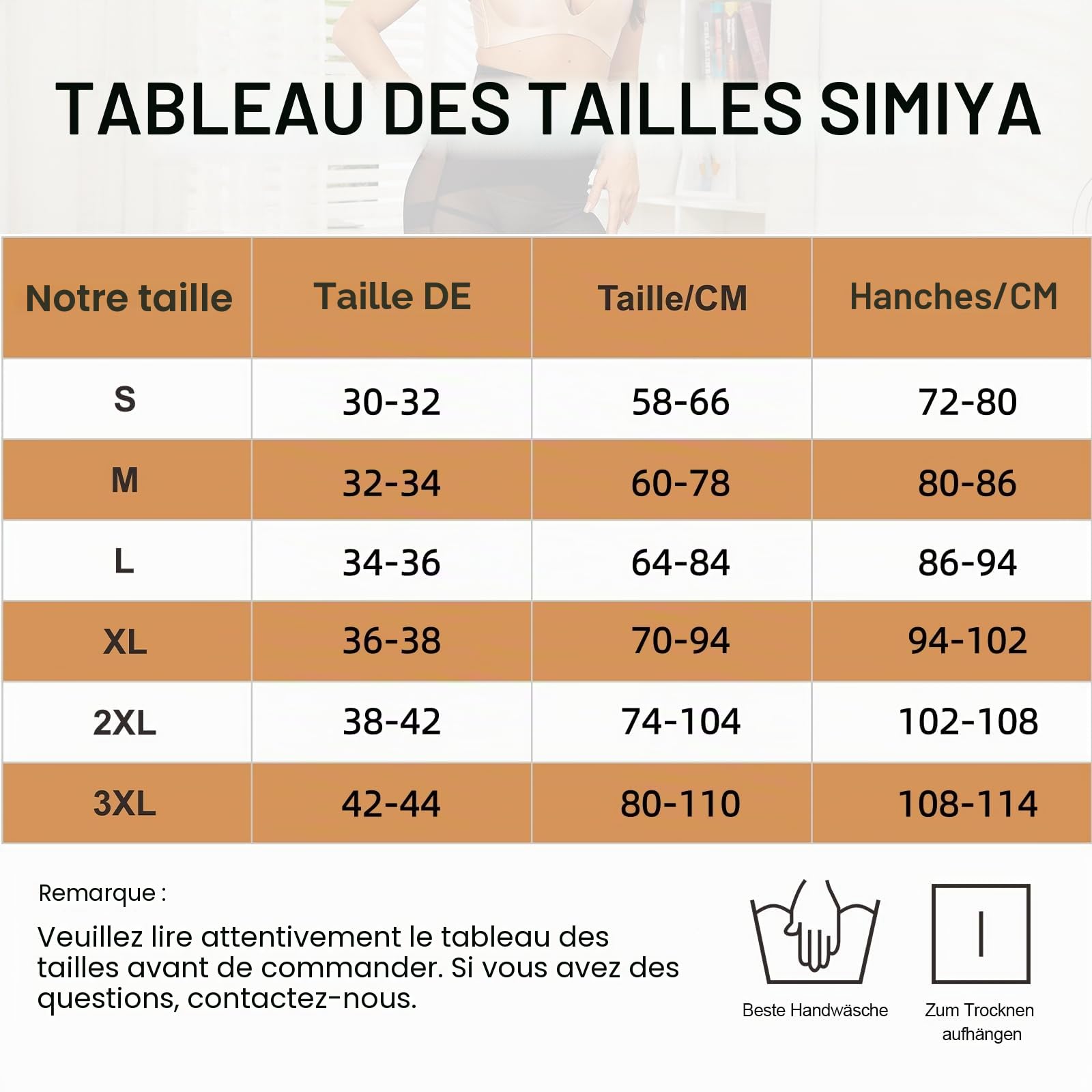 SIMIYA Femme Culotte Gainante Taille Haute Invisible sous Vetement Ventre Plat Contrôle Sculptante Gainante Anti Frottement Cuisse Minceur Shapewear
