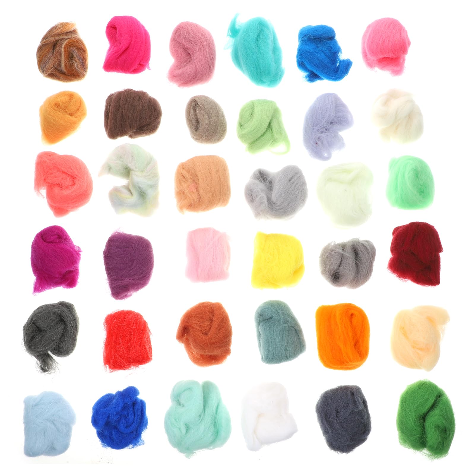 Rosenice As Shown In The Picture Felting Wool 36 Colours Needle Felting Wool Roving Fibre Wool Yarn Roving For Needle Felting Hand Spinning