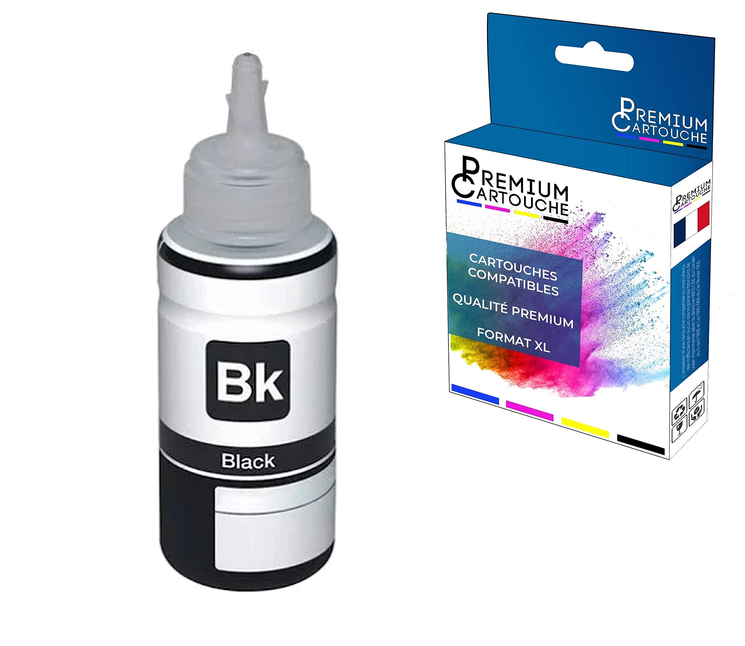 **Cartridge d'encre noir compatible EPSON EcoTank ET-15000 ET-2700 ET-2750 70 ml encre originale pour imprimante - Boute