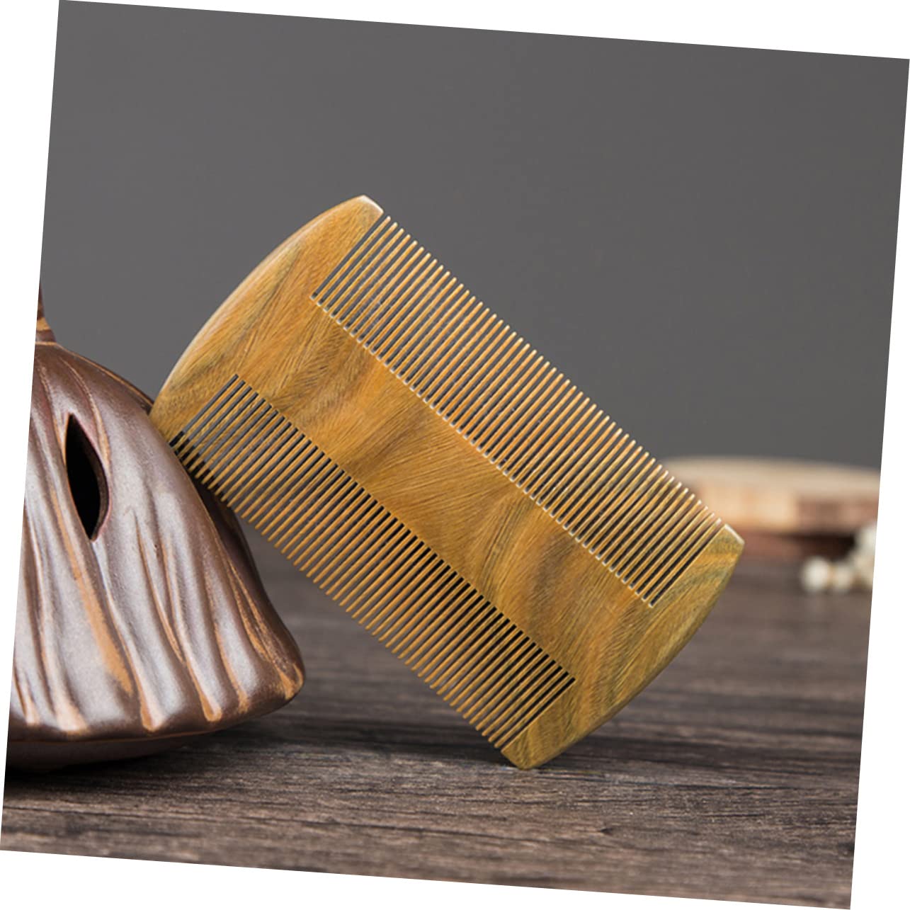 minkissy 5 peines de bolsillo para barba de sándalo verde para hombres, peine de bolsillo para barba, de corte de a, de bigote, de a para hombres, s para cabello hombre,