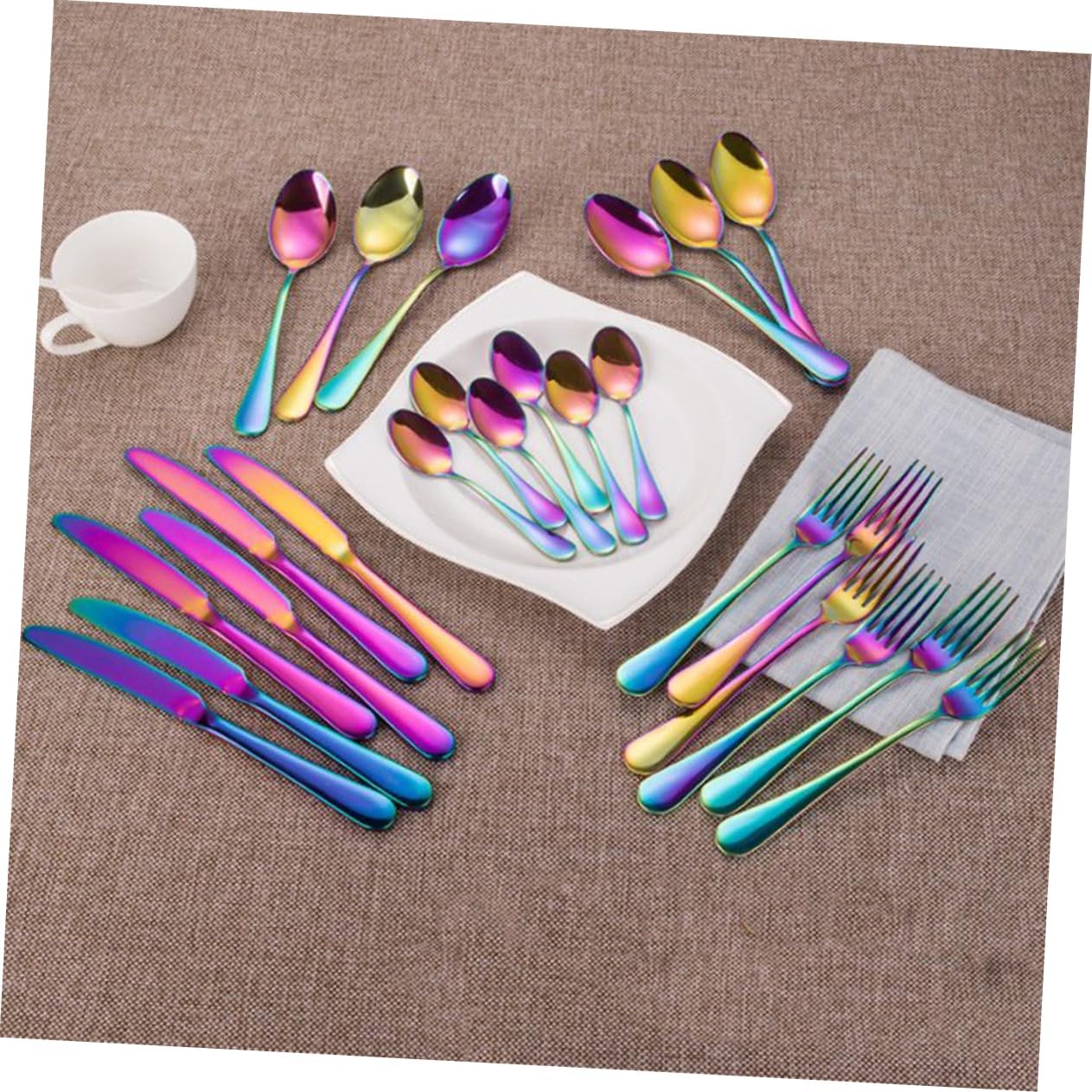 Stainless Steel Cutlery Set Silverware Set for Dinnerware Tableware Supplies Steak Fork Spoon Knife
