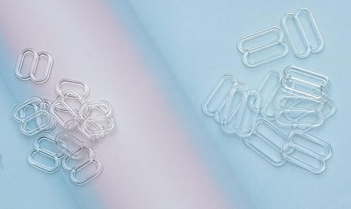 Miniatura 5 de Sowaka 60 ganchos para correa de brasier, de nailon, diferentes estilos, varios tamaños, pequeños, para bikini, bikini, ajuste de clip, ganchos para