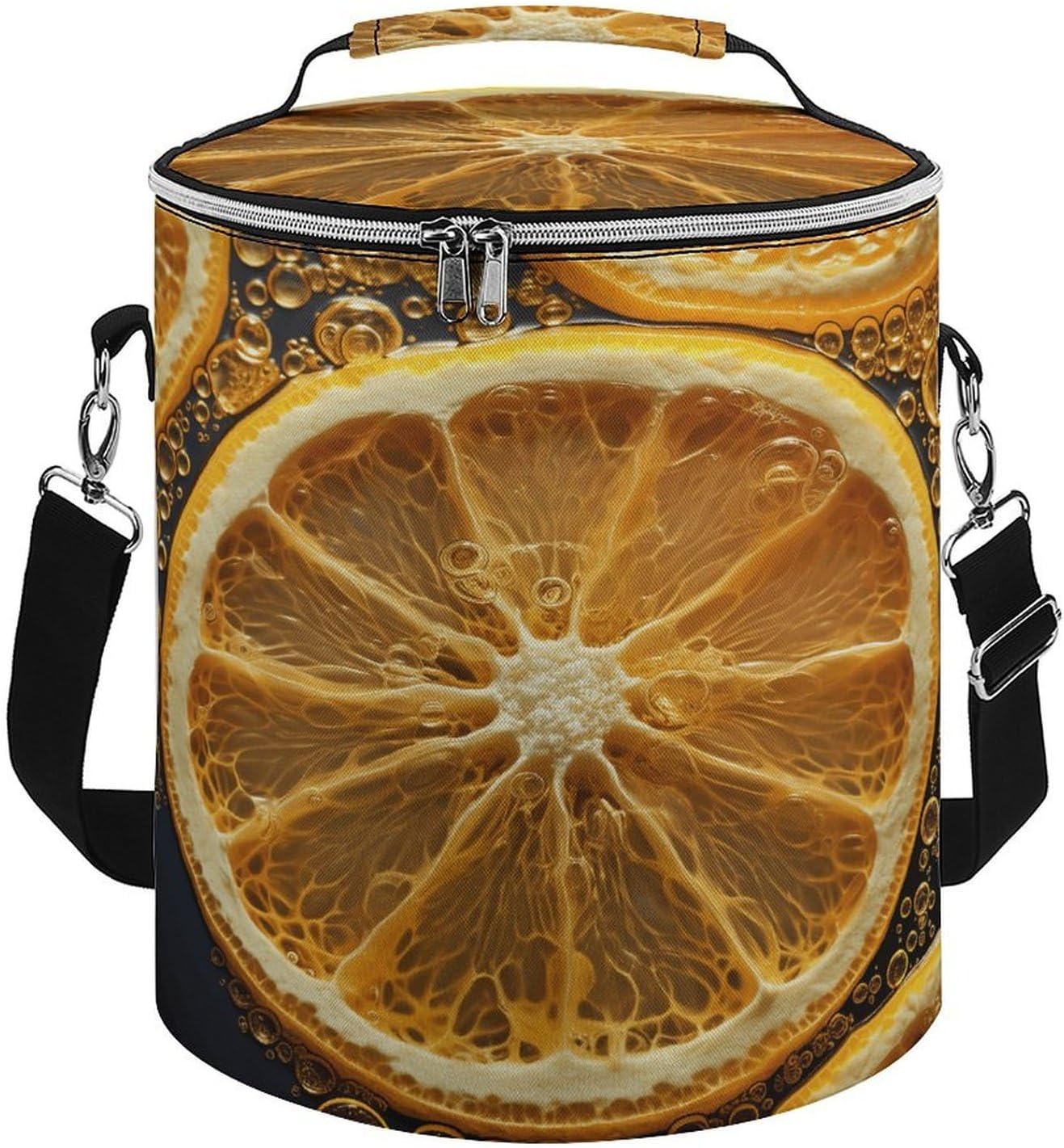 Soft Round Cooler Bags15L Collapsible Ice Chest Bag,Three Parrotsprinted Portable Leakproof Insulated Travel Cooler Bag for Picnic,Beach,Outdoor Trip