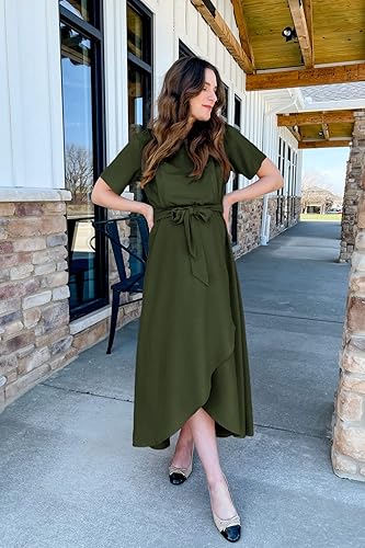 Miniatura 4 de Arach&Cloz Vestido de maternidad para mujer, vestido de verano de manga corta para sesión de fotos de lactancia, baby shower