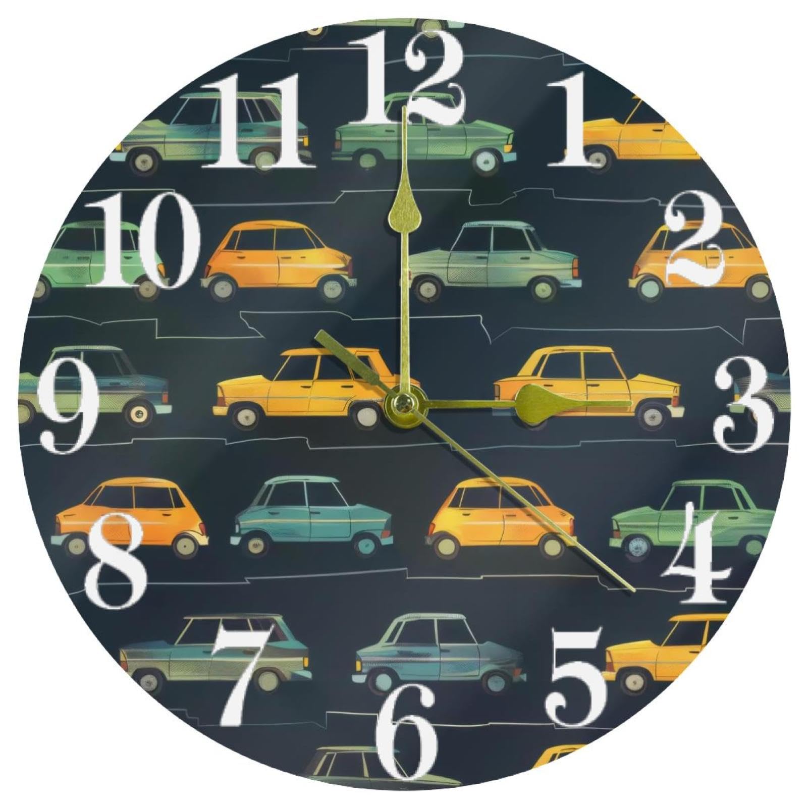 Horloge murale de voiture à quartz durable et robuste pour votre maison