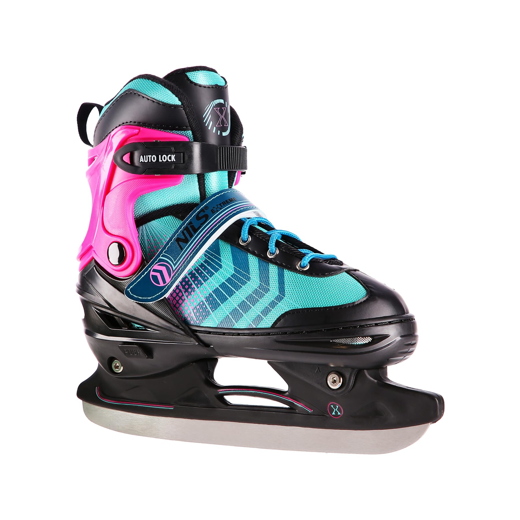 NILS EXTREME NH18192A 4-in-1 Inliner, Schlittschuhe, Rollschuhe & Lern-Inliner Schwarz-Violett Größe S (29–33) | ABEC-7 Lager