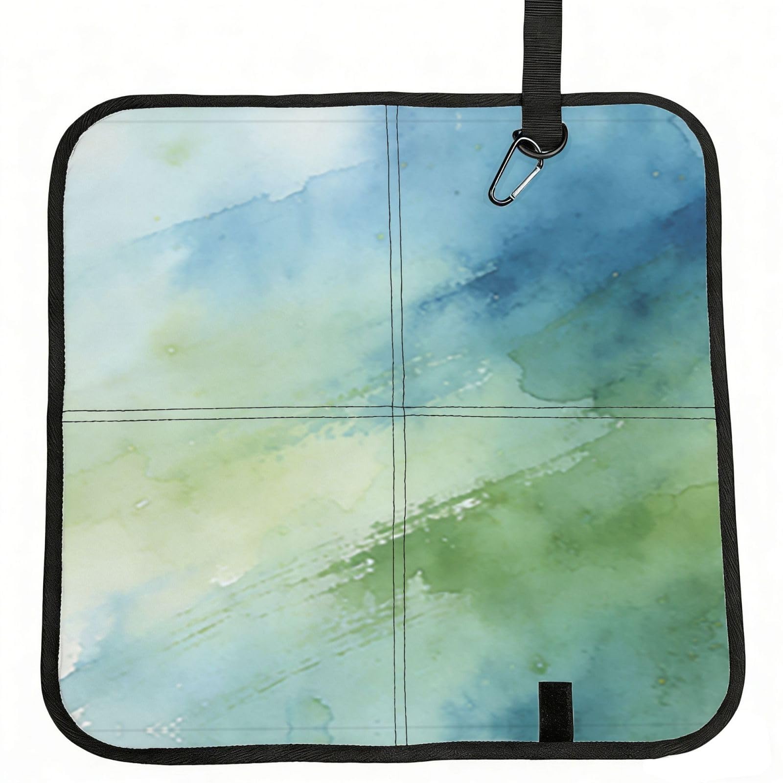 DUYIOKH Green Gradient Print Foldable Portable Seat Cushion for World Cup Games, Camping and Outdoor Activities