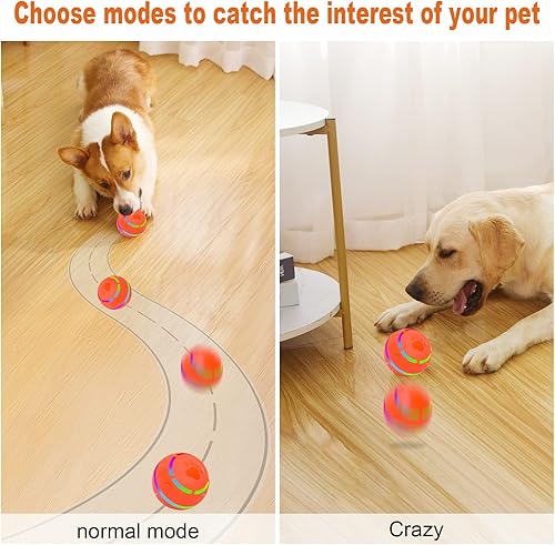 Miniatura 2 de ZHUANRANG Bola de juguete interactiva inteligente para perros con luces LED control remoto para masticadores agresivos