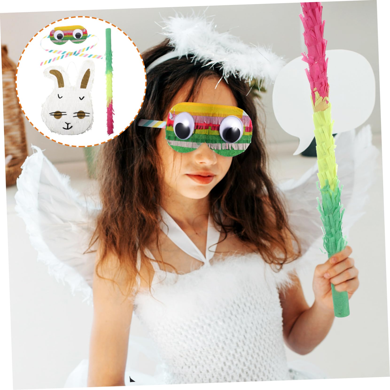 Set Di Giocattoli Per Pinata Maschera Per Occhi Multicolore Bastoncini Per Feste Di Compleanno E Carnevale Accessori Per Feste Di Vacanza