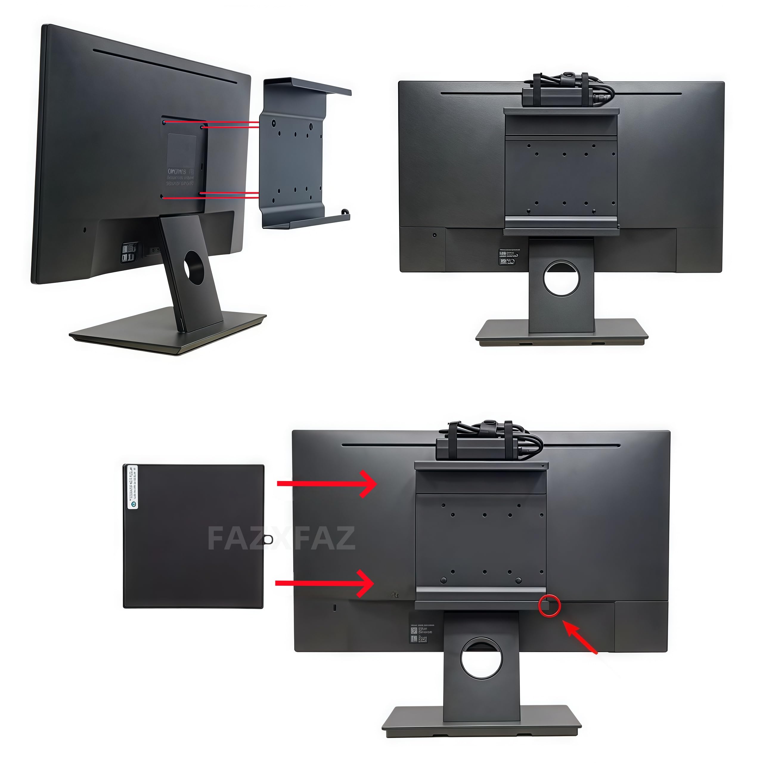 Metal Mounting Bracket for Lenovo ThinkCentre Tiny M73 M93 M6600Q M710Q M910X M720Q M730Q M920x P340 P350 P360 M70Q M80Q M90Q Rack