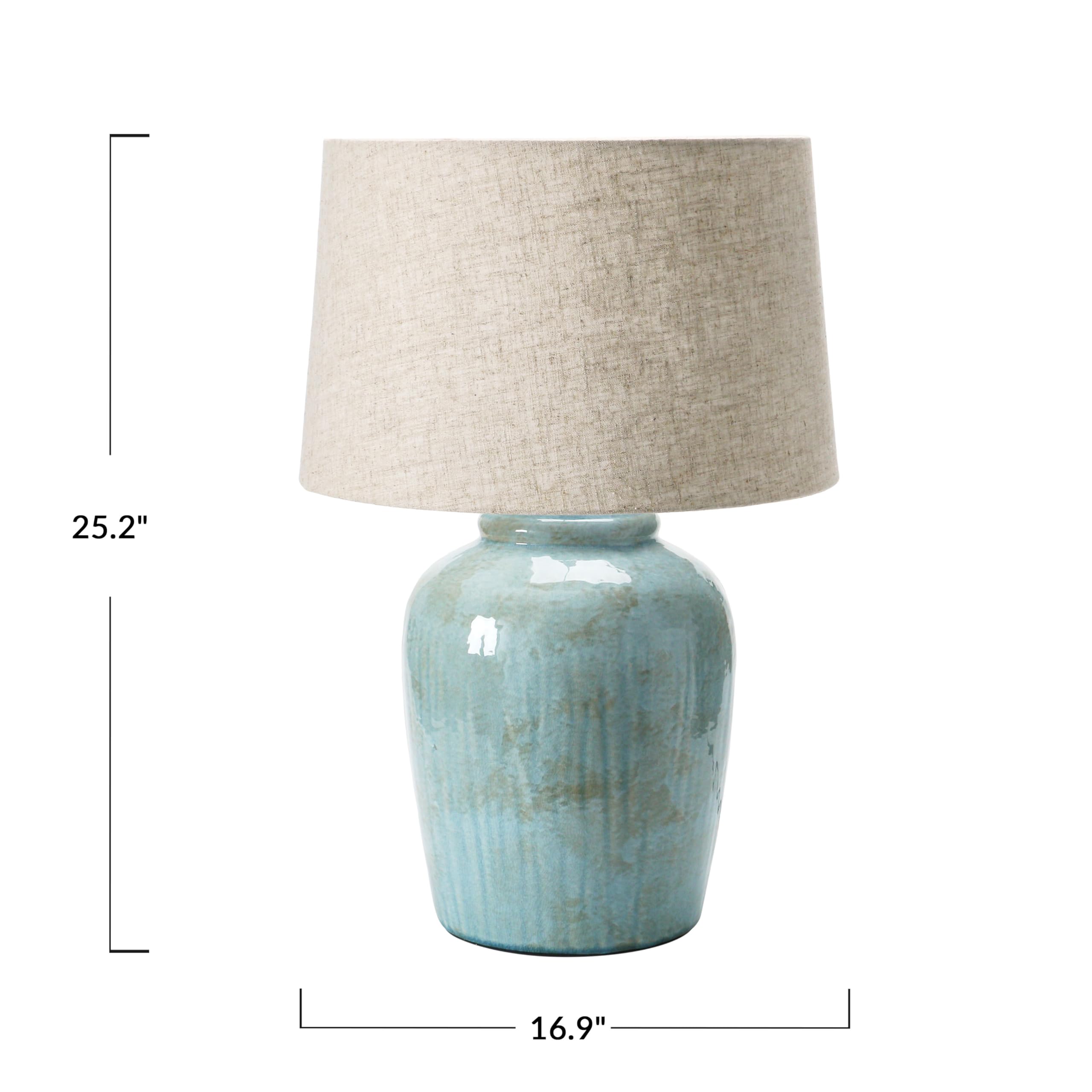 Amazon.com: Creative Co-Op DF4157 Coastal Aqua Blue Ceramic