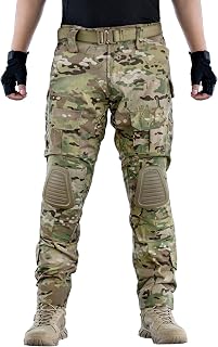 IDOGEAR Tactical Combat Pants Men with Knee Pads Military Hiking Work Pants Airsoft Paintball Shooting Outdoor Apparel