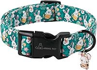 Vista 90 de Aring Pet Collar de algodón, ligero y ajustable, con hebilla de liberación rápida para perros pequeños, medianos y grandes, para cachorros, XS