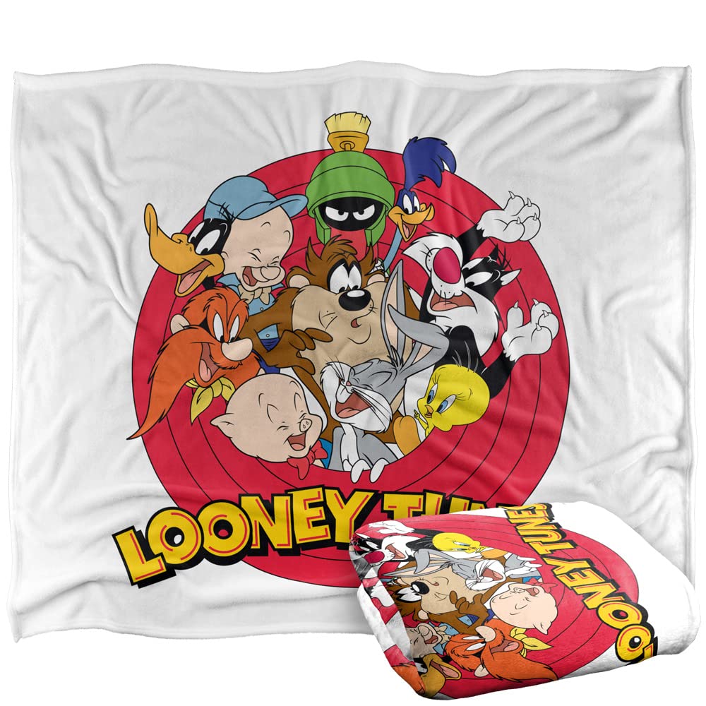 Logovision Multicolor Looney Tunes Blanket, 152 X 127 Cm, Smaller Group Silky Touch Super Soft Throw