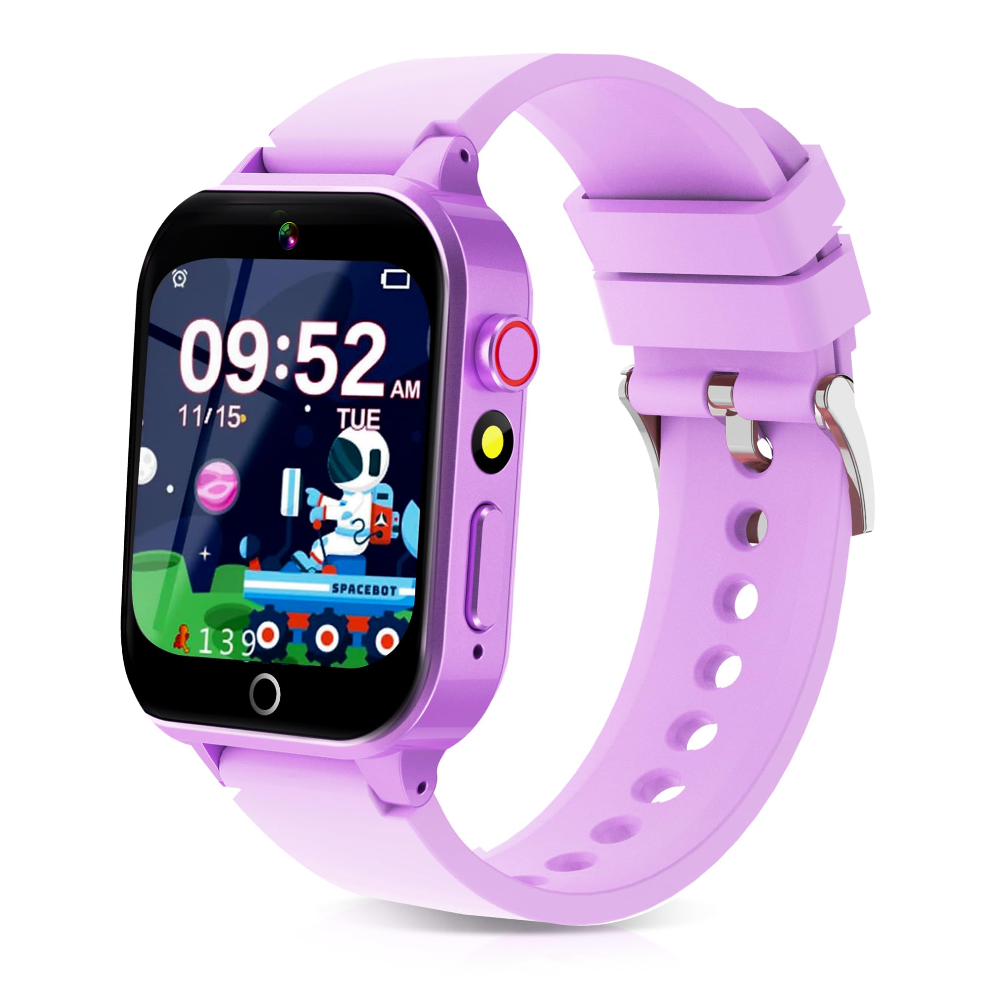 Smartwatch per Bambini - 36 Giochi, Contapassi Calorico, Orologio Smartwatch con Fotocamere, Musicale, Torcia, Sveglia, Giocattoli educativi, Regalo di Compleanno per Bambini[Scheda SD integrata]