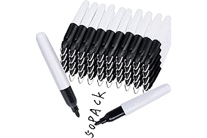 50 Pcs Dry Erase Mini Markers with Cap Clips
