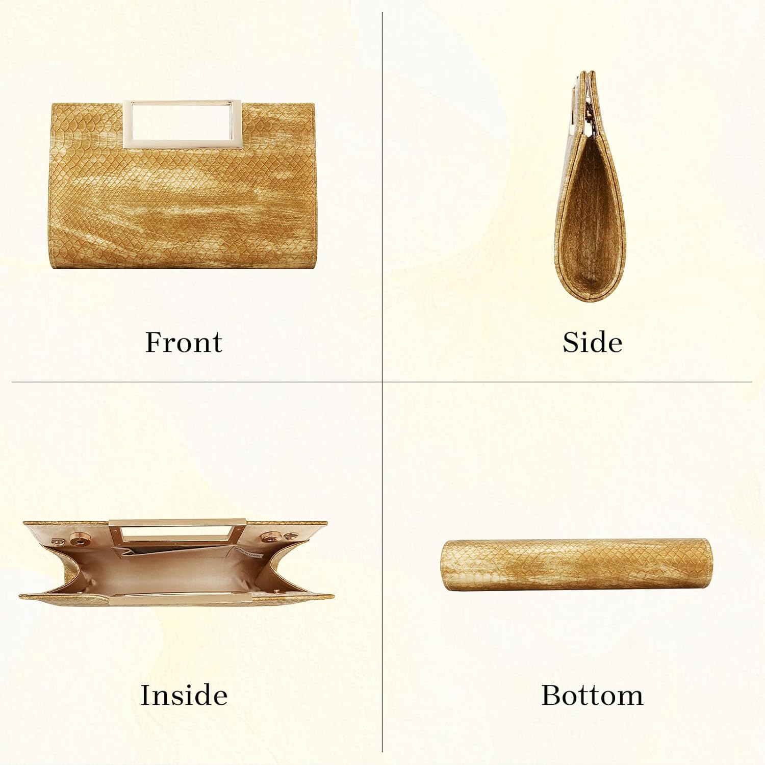 Gets Clutch Purses for Women PU Leather Evening Handbag for Formal Wedding Party Clutches Small Crossbody Bag with Chain
