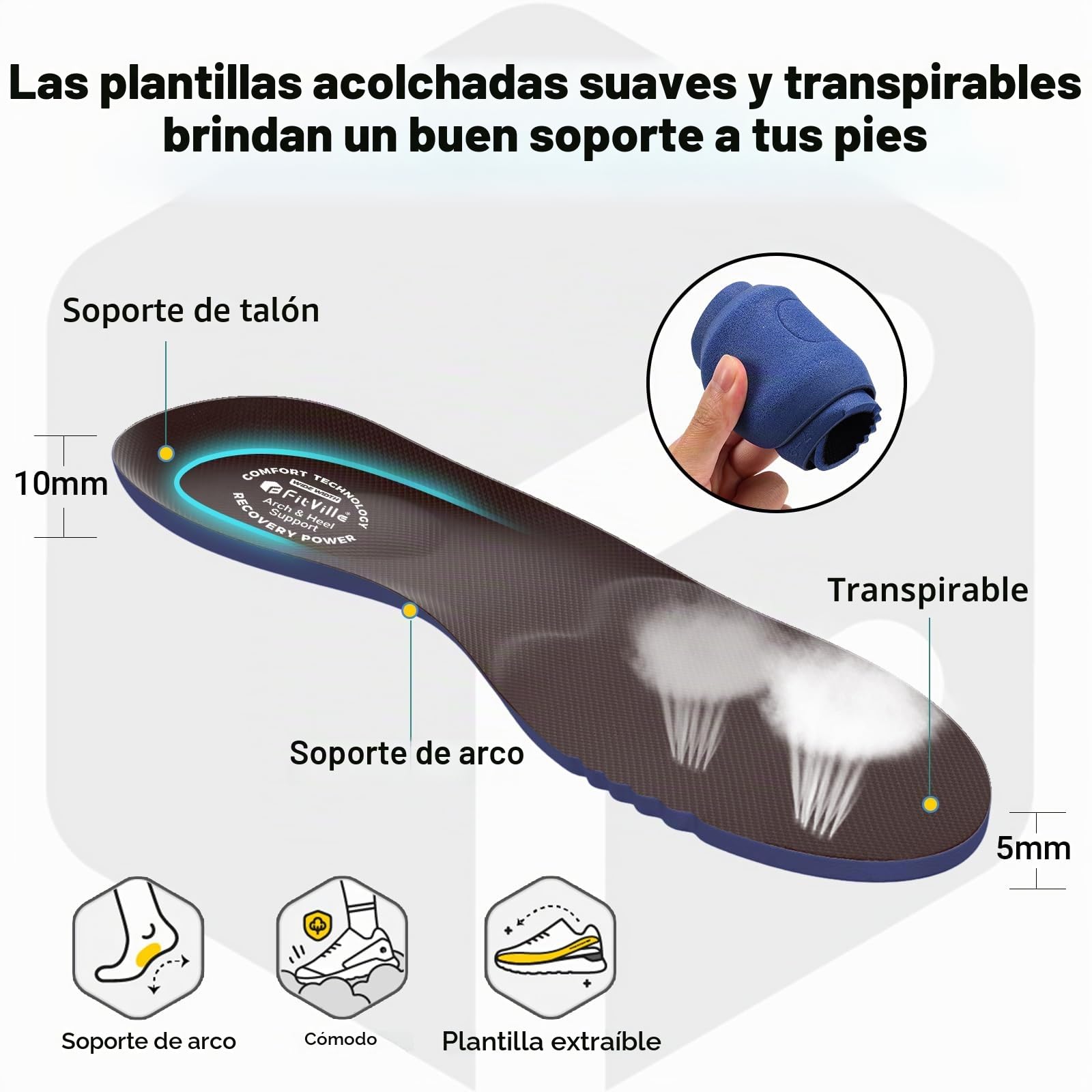 FitVille Sandalias Diabéticos Hombre Extra Anchas Sandalias Ortopédicas Cómodas para Ancianos Fascitis Pies Hinchados