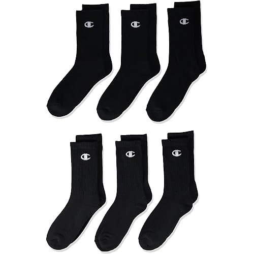 Champion Kids' 6-Pack Crew Socks with Color and Size Options