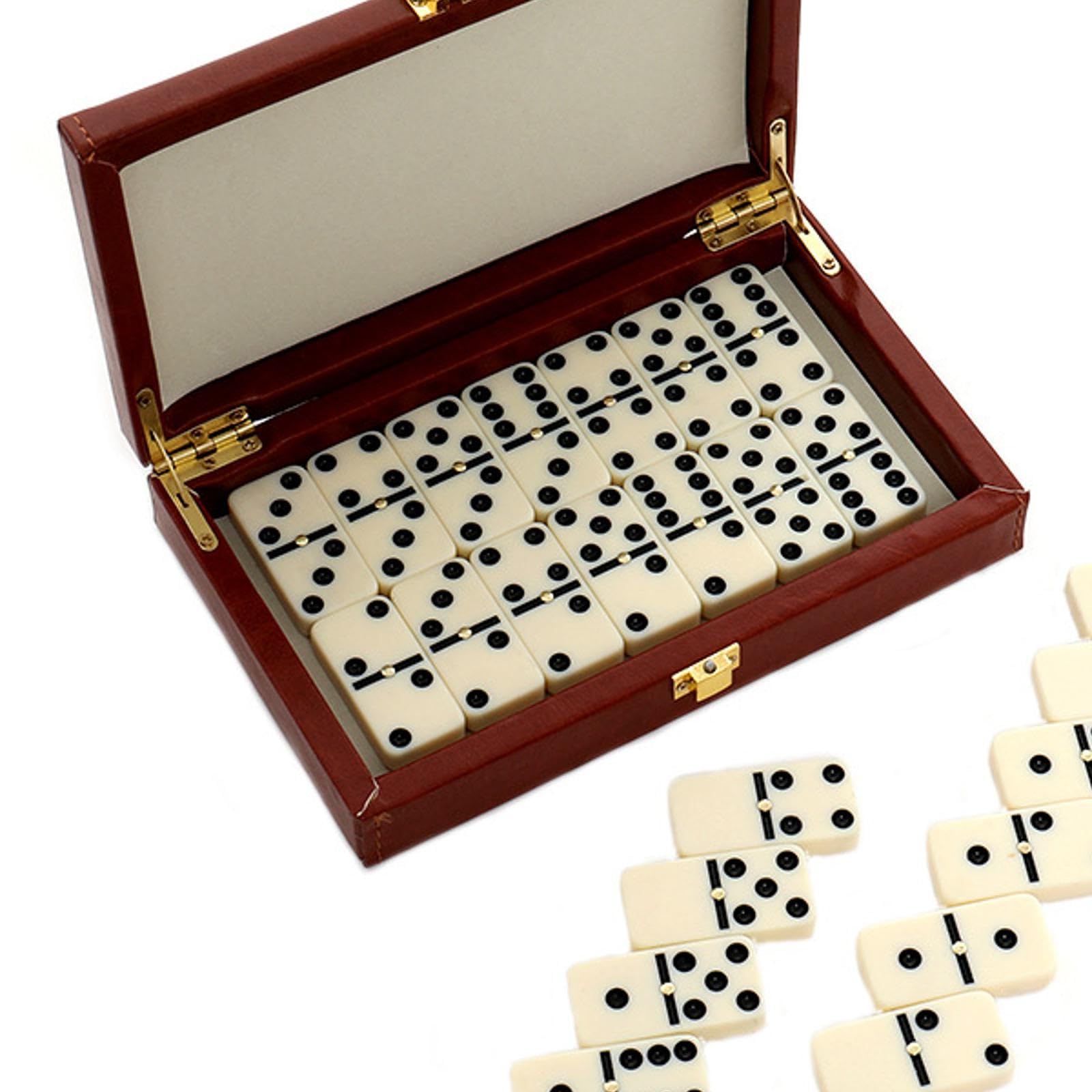 2 Set Dominosteine Set mit Aufbewahrungsbox Tischspiel für Familienspiel Nacht Reise Familie