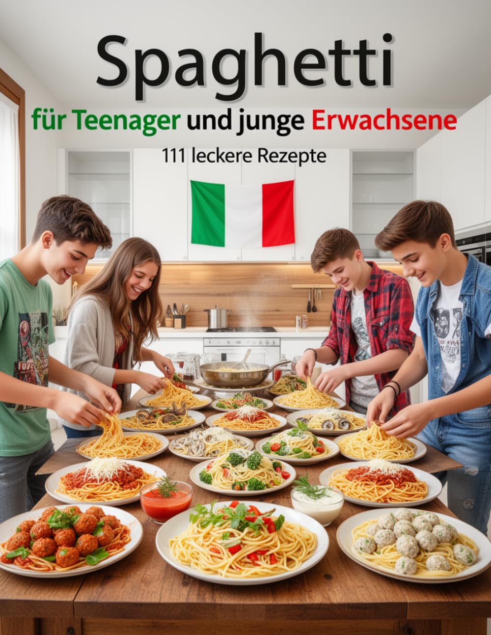 Spaghetti für Teenager und junge Erwachsene - 111 leckere Rezepte: Einfach, schnell, lecker, kreativ! Inklusive Nudelteig-Grundrezepten (Kochen & Backen für Teenanger und junge Erwachsene)