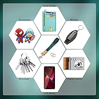 Vista 102 de Ecovision - Llavero con correa para llaves, llaveros de pulsera con 2 argollas para llaves para mujer