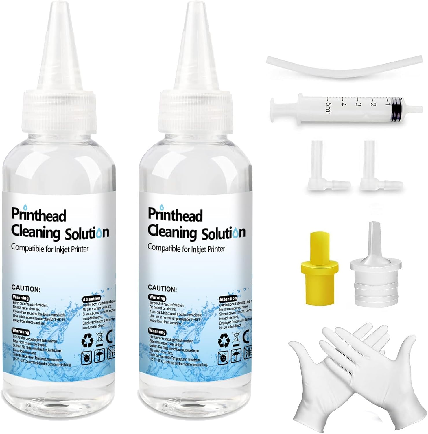 Cartridge 2 Pack printhead Cleaning kit Nozzle Cleaner 100ml printhead Cleaner use for