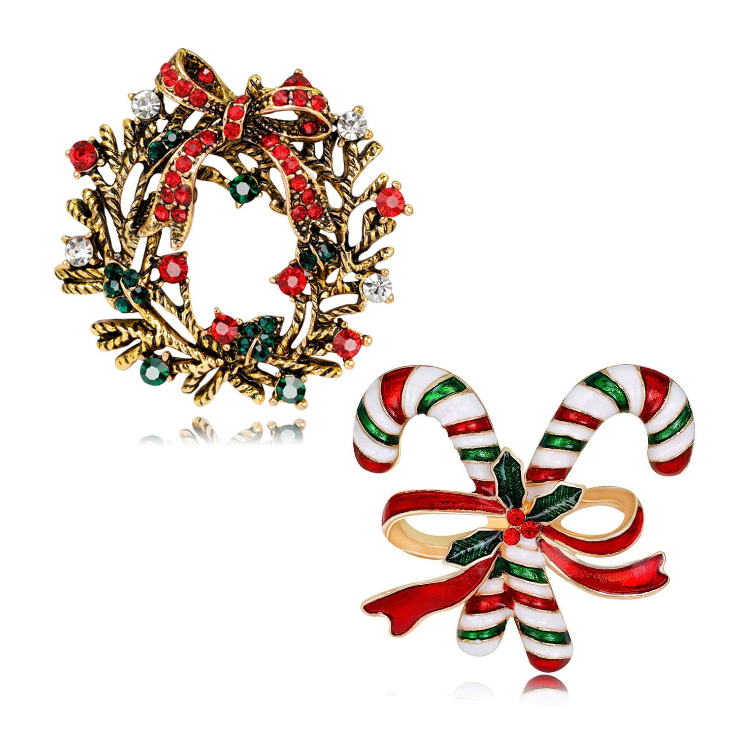 Fashion Jewelry Christmas Brooch Pin Set for Christmas Decorations Ornaments Gifts