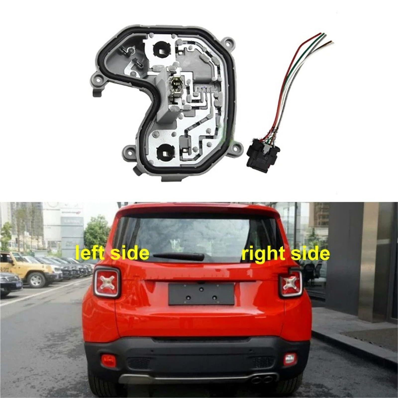 Placa Circuito Luz Trasera Para Jeep Para Renegade Accesorios Para Coche Portalámparas Para Luz Trasera Fijo Placa Circuito Base Para 1 Unidad(1PCS left side)