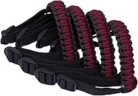 Vista 23 de BubbasGarageTv - Asas de agarre Paracord para Jeep Wrangler JL y Jeep Gladiator JT (negro)