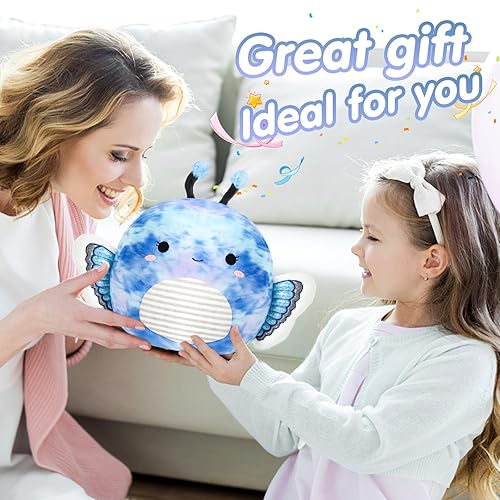Miniatura 2 de Houwsbaby Peluche de mariposa de 12 pulgadas, almohada de felpa de mariposa azul, juguetes de peluche de mariposa, almohada blanda de cumpleaños,