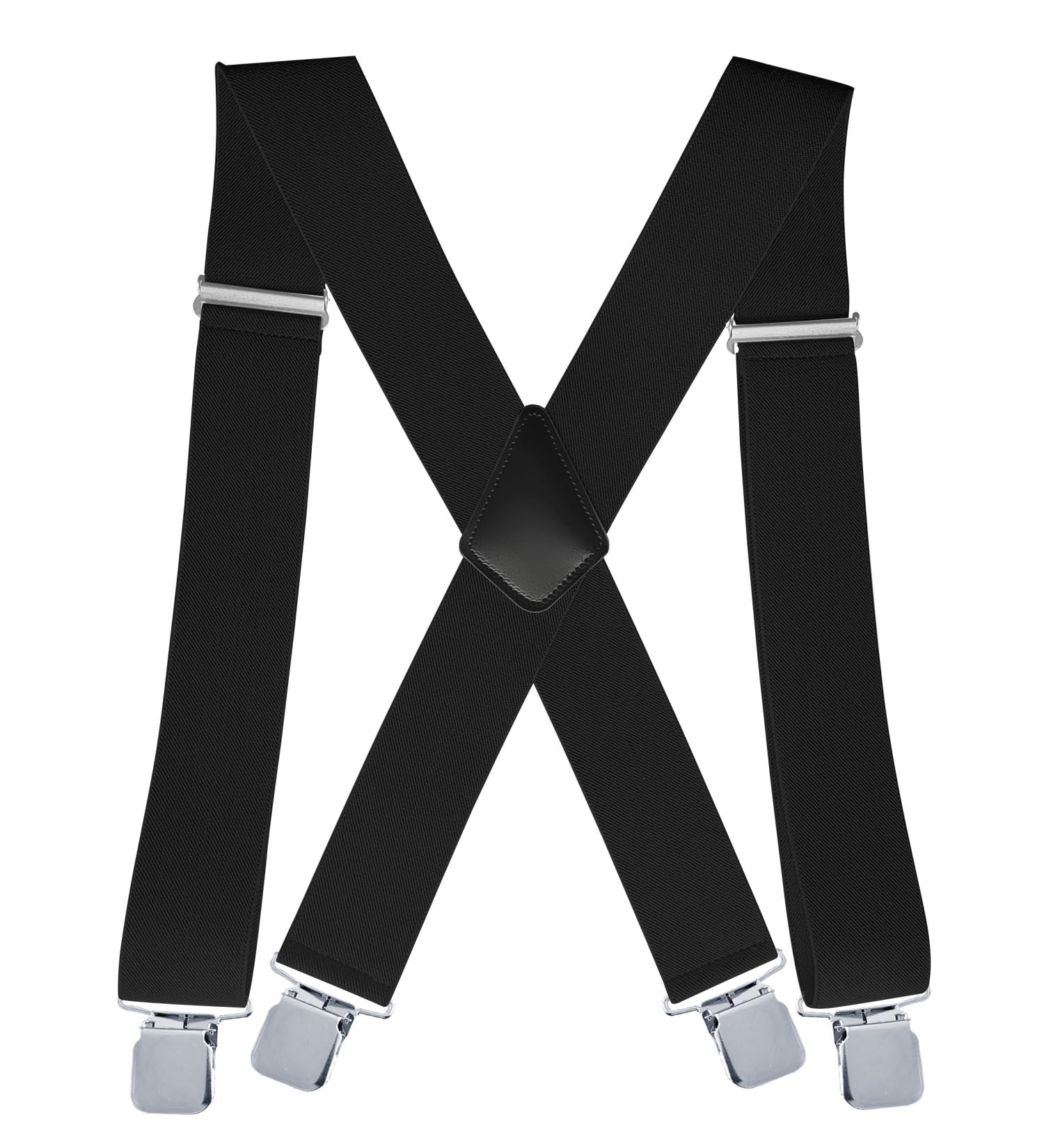 yashidun Men's 5CM Elastic X Shaped Adjustable Suspenders with 4 Clips for Trousers and Pants-picture-26