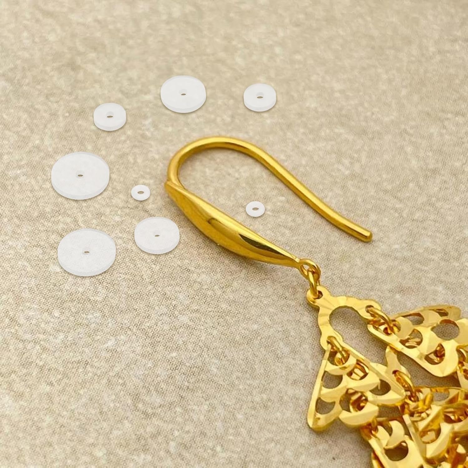 Silicone Earring Back Comfort Pads, 200pcs Soft Donut