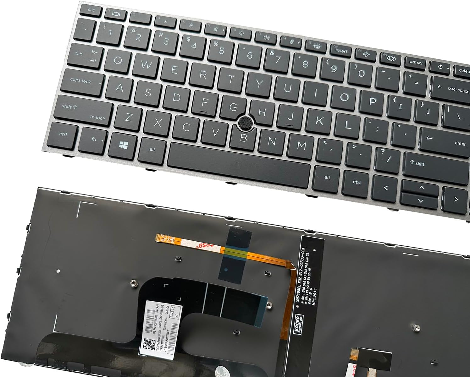 Laptop Replacement US Layout with Backlight Keyboard for HP ZBOOK Fury 15 G7 G8 L12764-001 L97968-001 M17095-001 L97967-001 M17094-001 9Z.NHNBC.001 NSK-X00BC PK132WW1B00 LK132WW1A00 NSK-X01BC