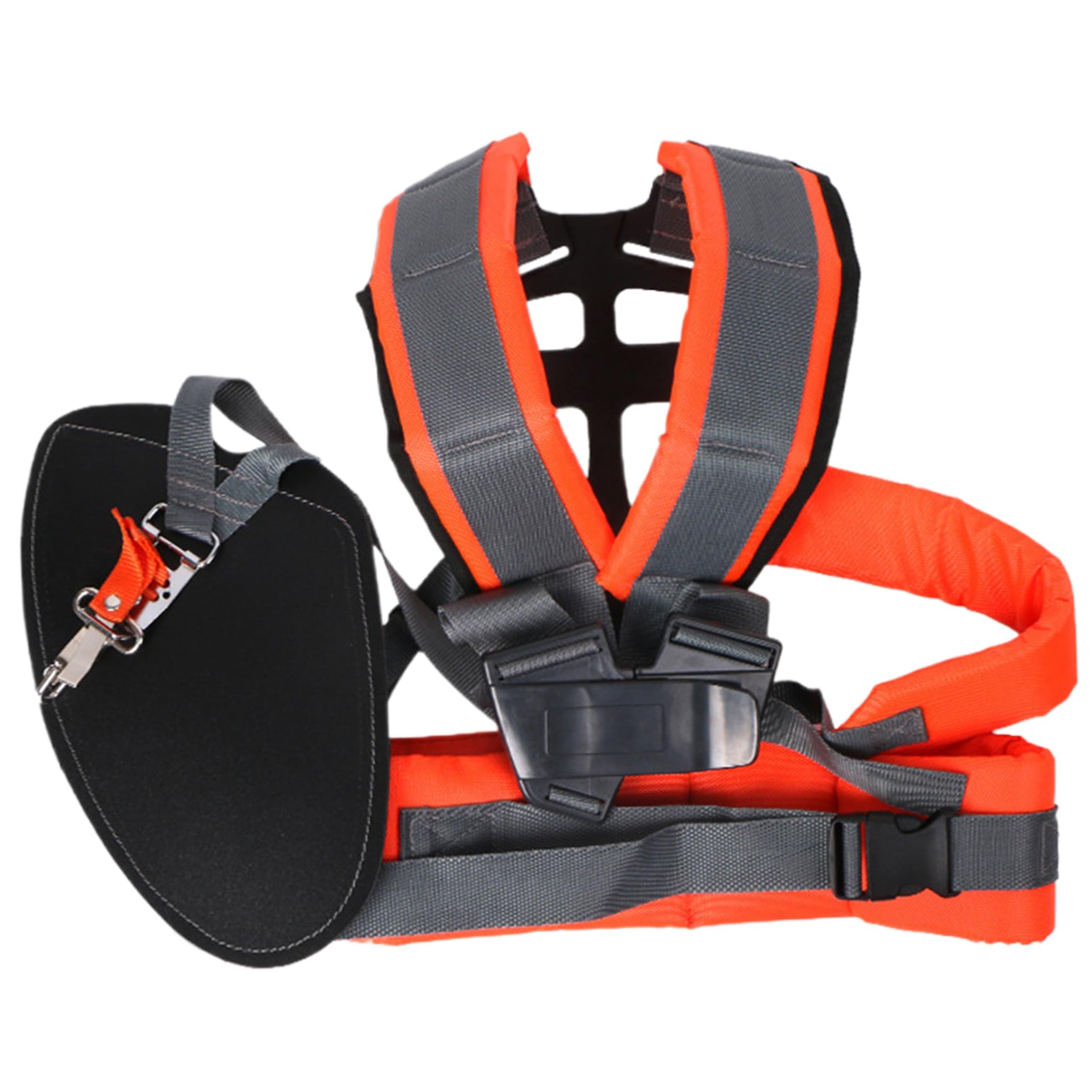 Arnés de nailon reforzado y doble hombro ergonómico para desbrozadora y podadora