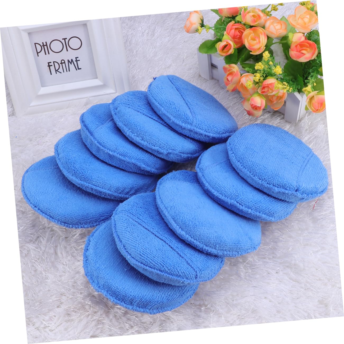 SHERCHPRY 20pcs Microfiber Wax Applicator Sponge Pads Soft and Absorbent Wax Applicator for Car Detailing and Reusable Pads Sealants Glazes and Dressings
