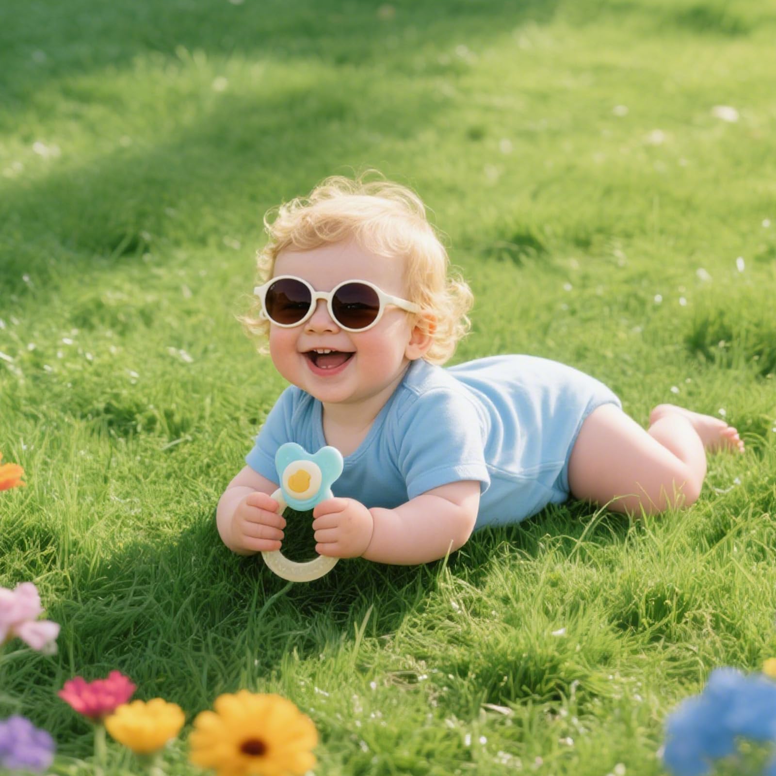 Gafas de sol para bebé de 0 a 36 meses, polarizadas para niños, protección UV400 con correa ajustable para niñas y niños pequeños