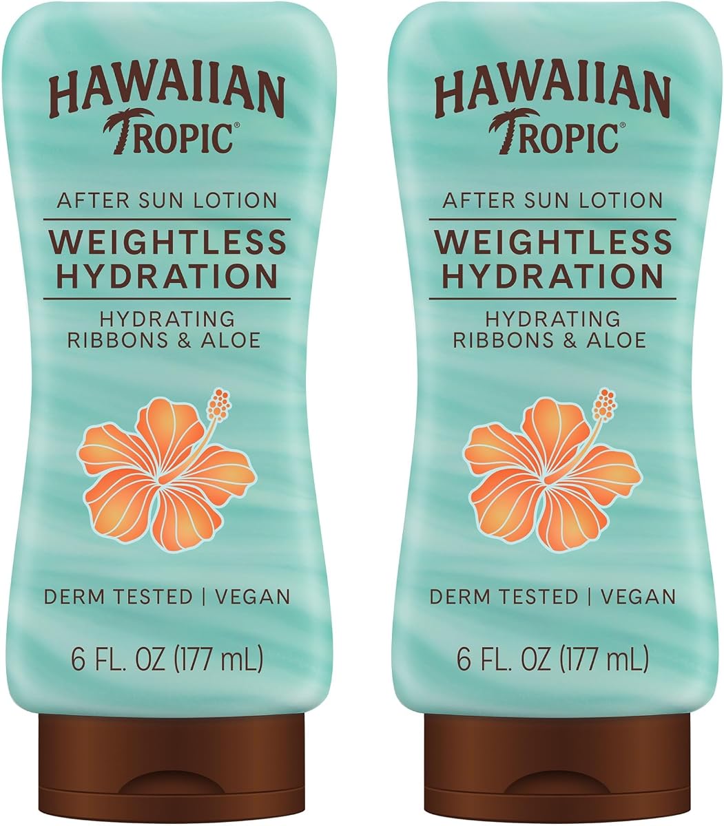 Hawaiian Tropic Weightless Hydration After Sun Lotion, 6 Fl Oz (2 Pack)