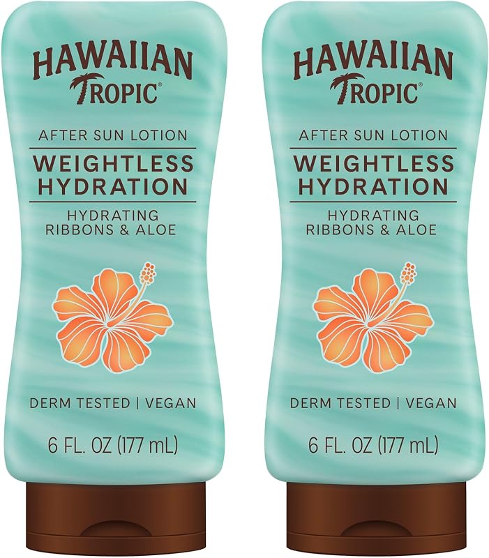 Hawaiian Tropic Weightless Hydration After Sun Lotion, 6 Fl Oz (2 Pack)