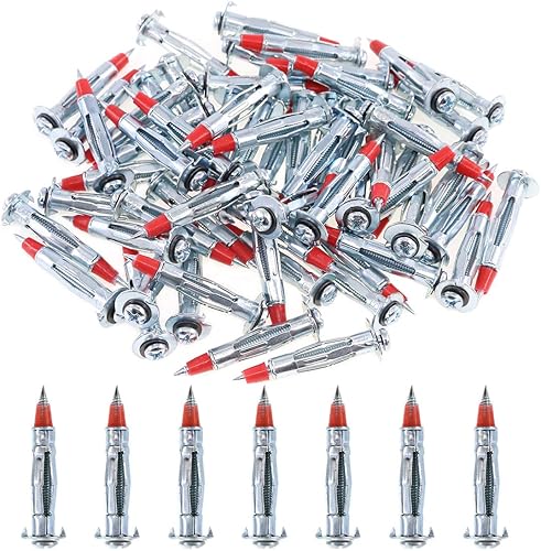 Vista 15 de Glarks Juego de 60 tornillos de anclaje de pared de acero chapado en zinc de 1/8 de pulgada y 2.323 in (1/8SLDx59mm)