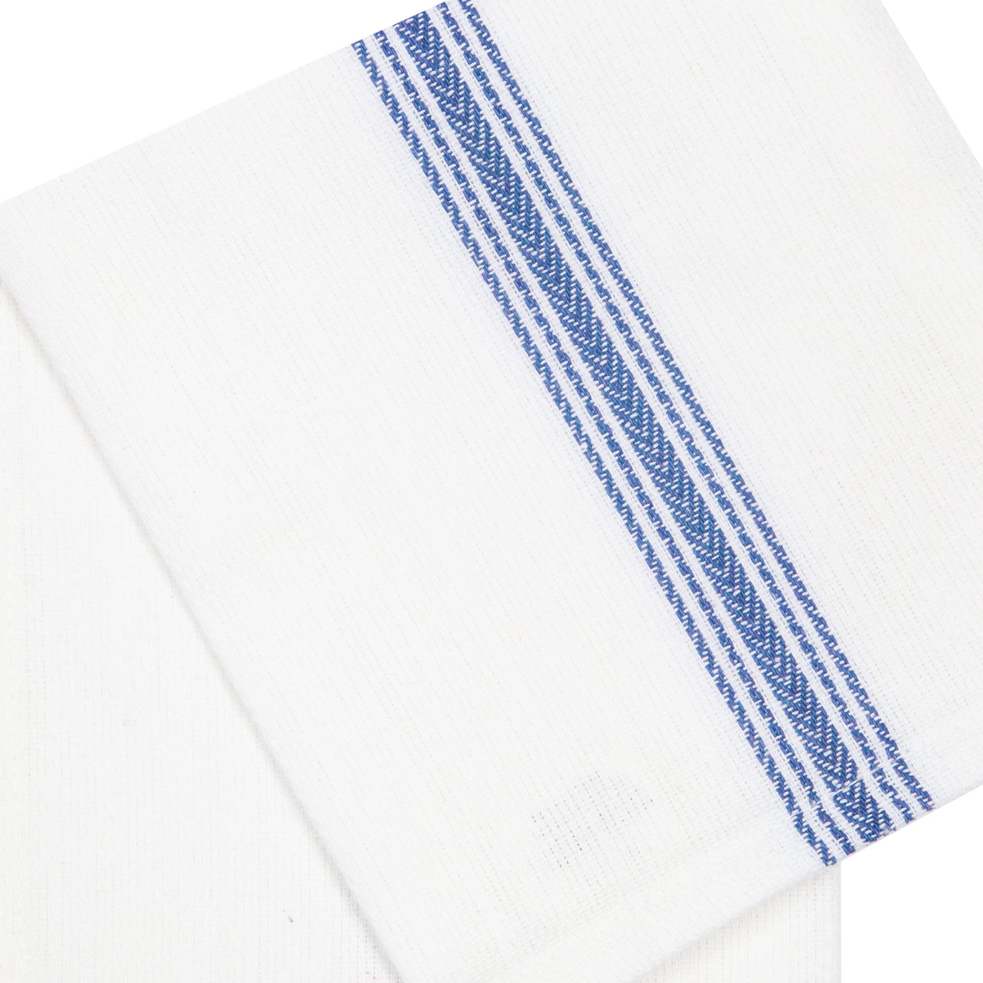 Cotton Craft – Scandia Stripe 12 Pack Superior di qualità professionale da cucina piatto strofinacci – può essere utilizzato anche come tovaglioli – 16 x 28 850,5 gram 100% puro cotone, Low Lint, sturdy Weave White-Blue