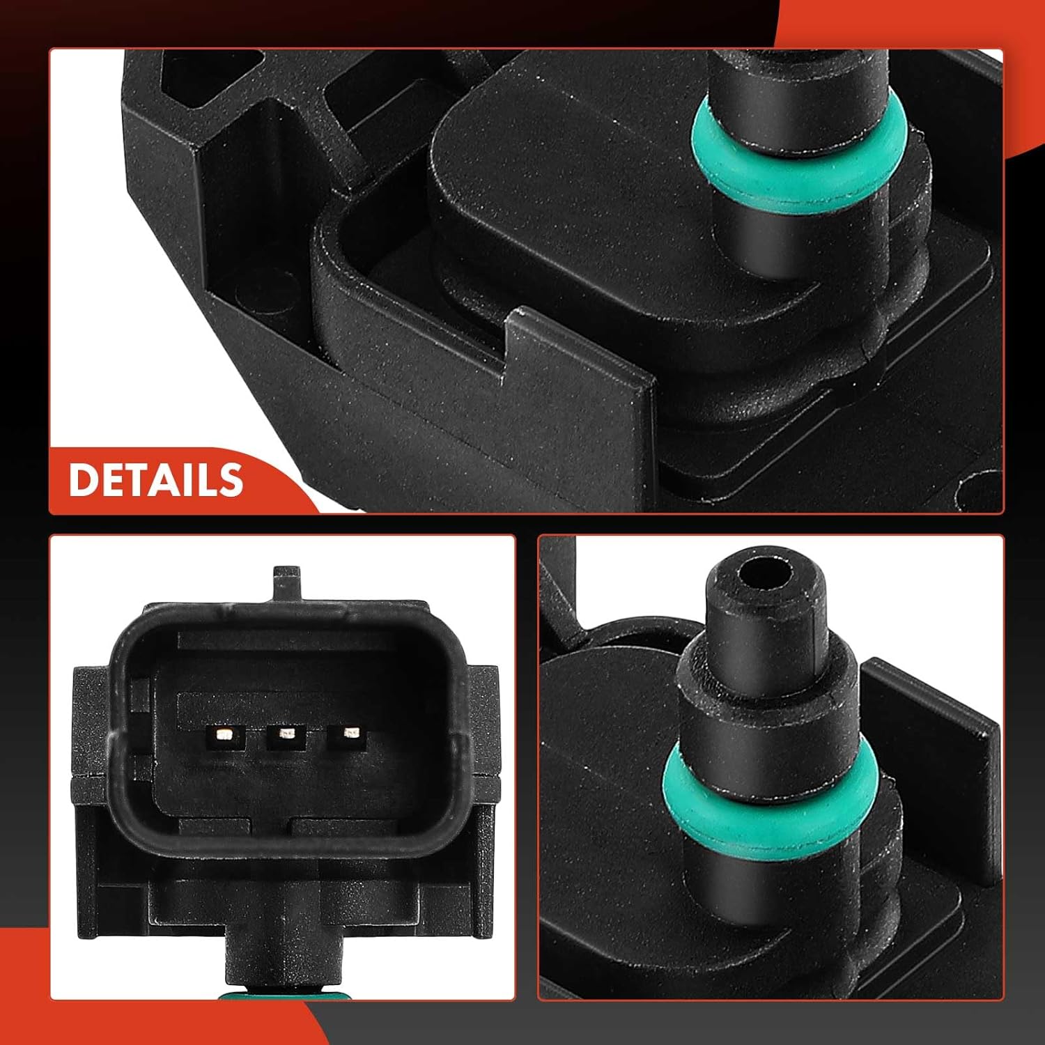 A-Premium Manifold Pressure (MAP) Sensor [3 Pins] Compatible with Land Rover Range Rover 2010-2013, Range Rover Sport 2010-2013, LR4 2010-2016 & Jaguar F-Type, XF, XFR, XJ, XFR-S, XJR, XK, XKR, XKR-S