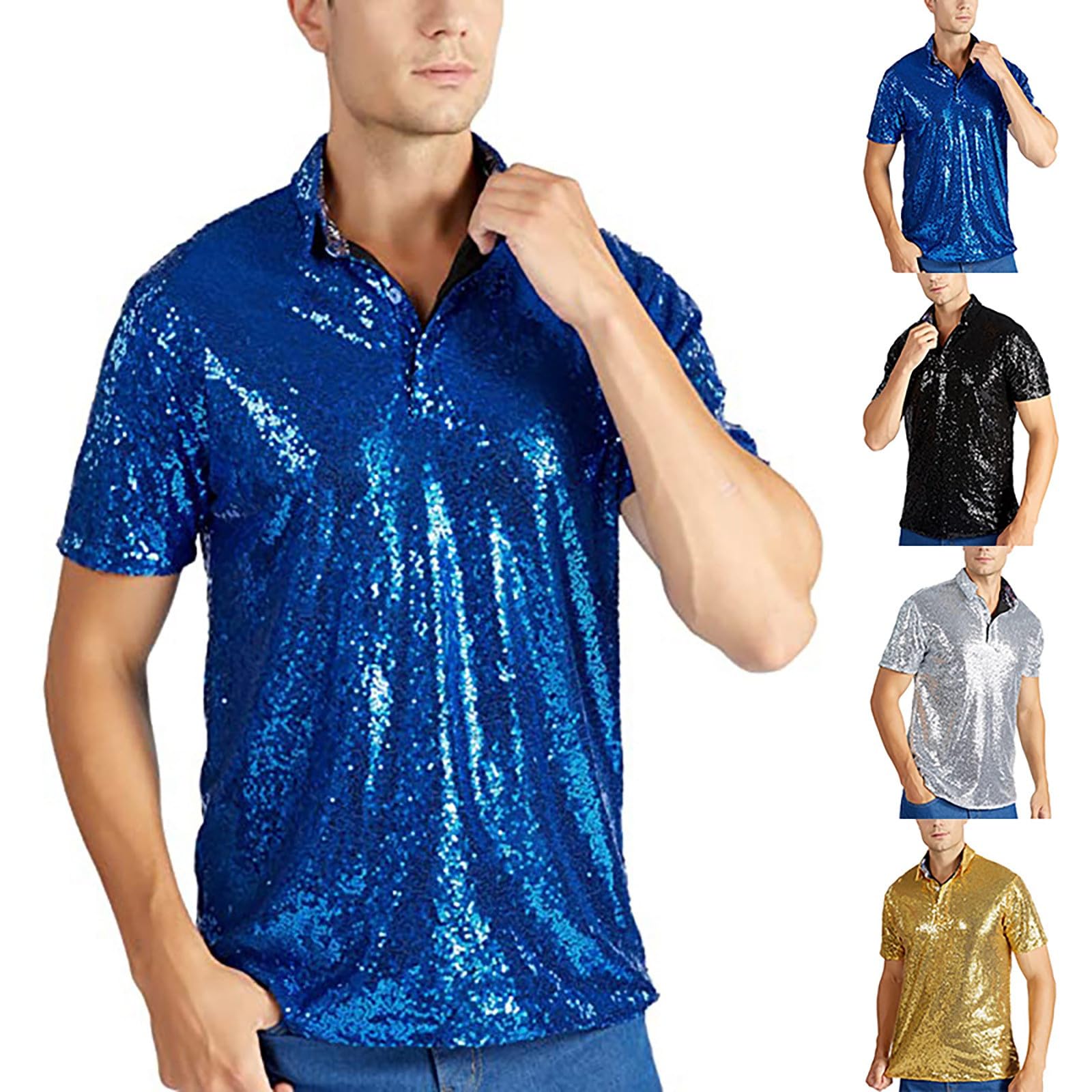 Polo Shirts Herren Kurzarm Golfshirt Vintage Polohemden Sommer Tee Shirt Mode Kurzarmshirts Modisch Freizeitshirts Sports Polohemd Knopf Herrenshirts Oberteile für Disco-Party