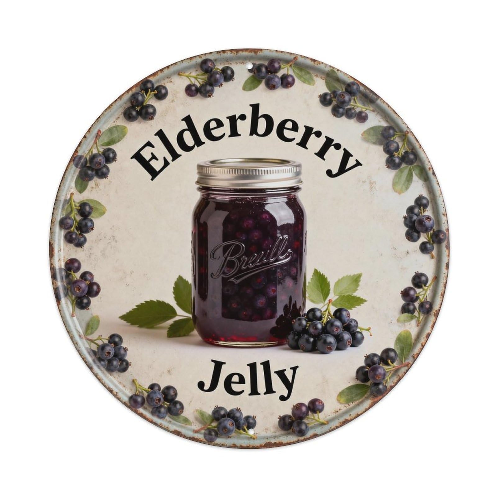 Elderberry Jelly - Metal Tin Sign Plaque