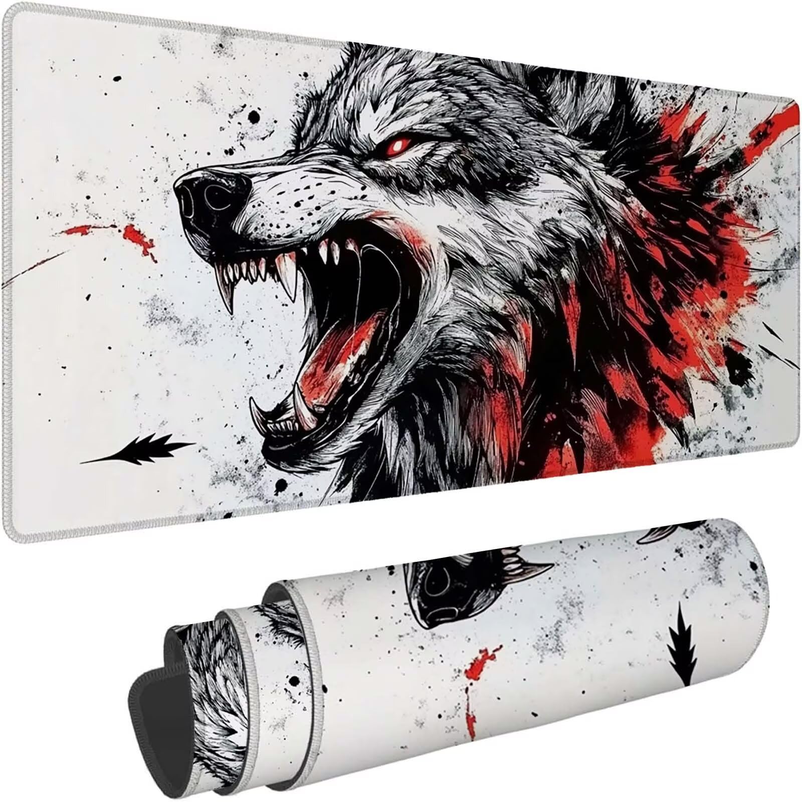 Tapis de Souris XXL Tapis de Souris Gaming 900 x 450 mm Blanc 0-z15