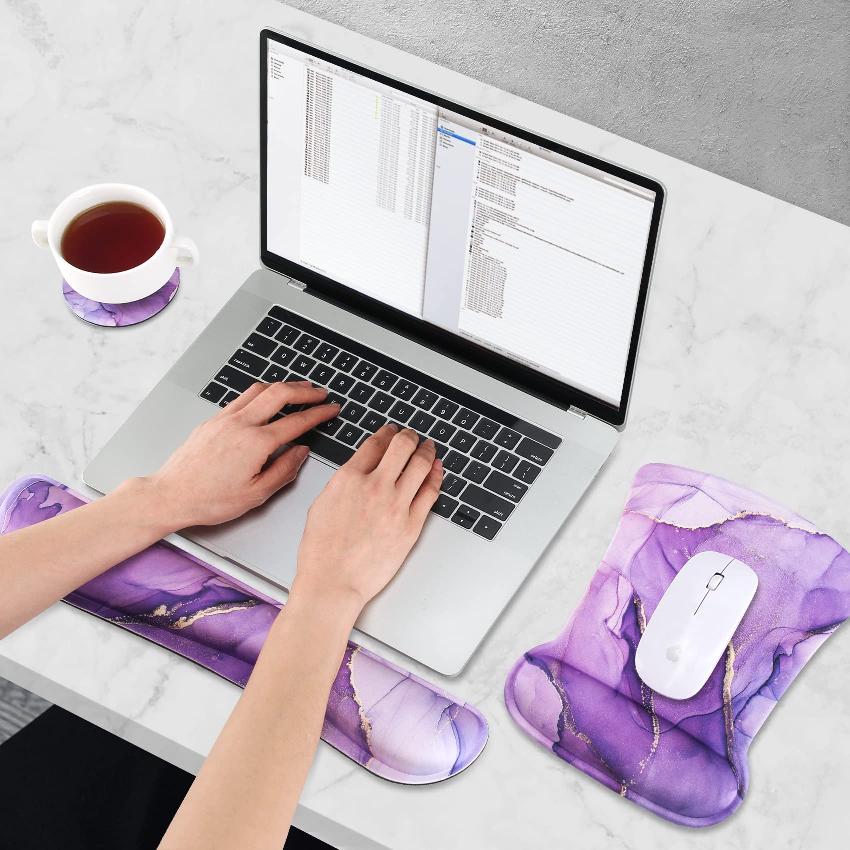 AIMSA Ergonomic Wrist Rest & Mouse Pad - Pain Relief -6
