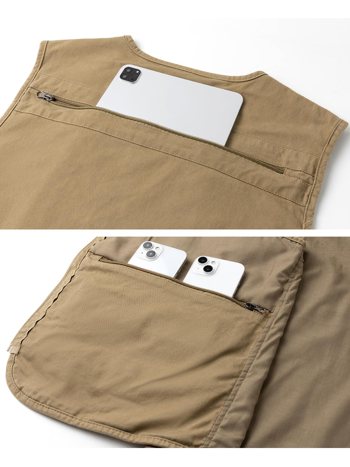 Chaleco da Pesca para Hombre Multibolsillos Chaleco de Caza Fotografo Chalecos Safari Trabajo